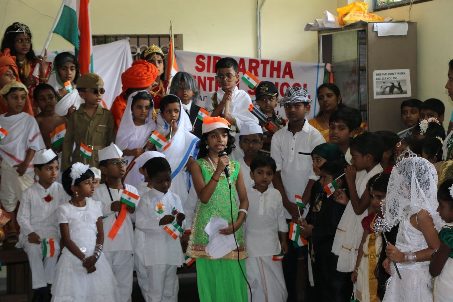 Children performing on stage at the Kids Fest