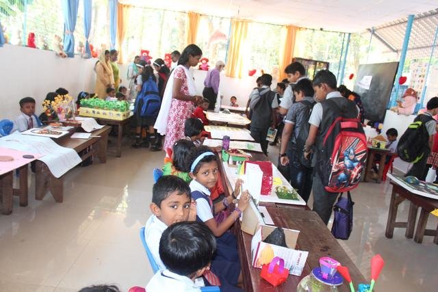 Students at a Siddhartha exhibition or classroom activity &mdash; photograph 7