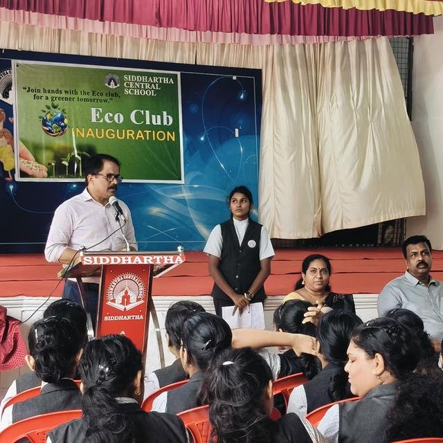 Students at a Siddhartha exhibition or classroom activity &mdash; photograph 12