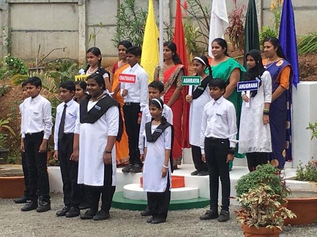 Siddhartha students and staff on the campus at Ambalamkunnu &mdash; photograph 1